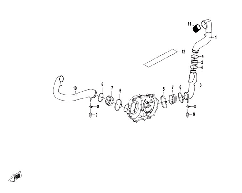 CVT-Kühlung Ersatzteile CVT-Kühlung CFMOTO - CForce 450 ONE