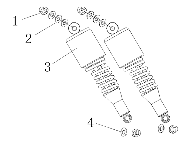 Dämpfer - Hinten Ersatzteile Dämpfer - Hinten Brixton BX125 - Cromwell 125