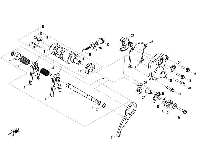 Ersatzteile Getriebe - 3 CFMOTO - CForce 450 ONE