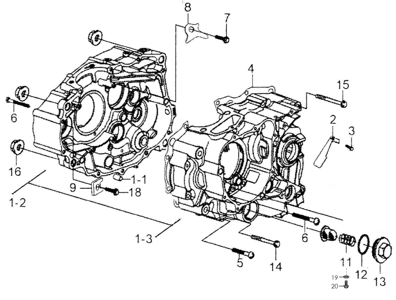 Brixton BX125 Kurbelgehäuse