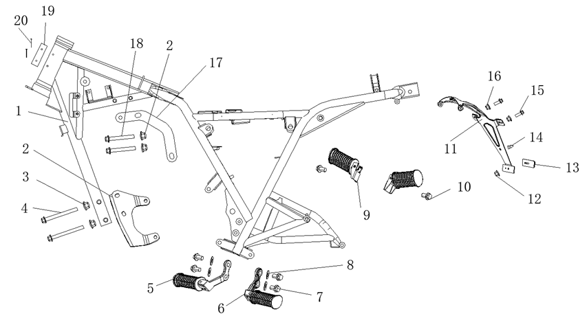 Ersatzteile Rahmen Brixton BX125 - Cromwell 125