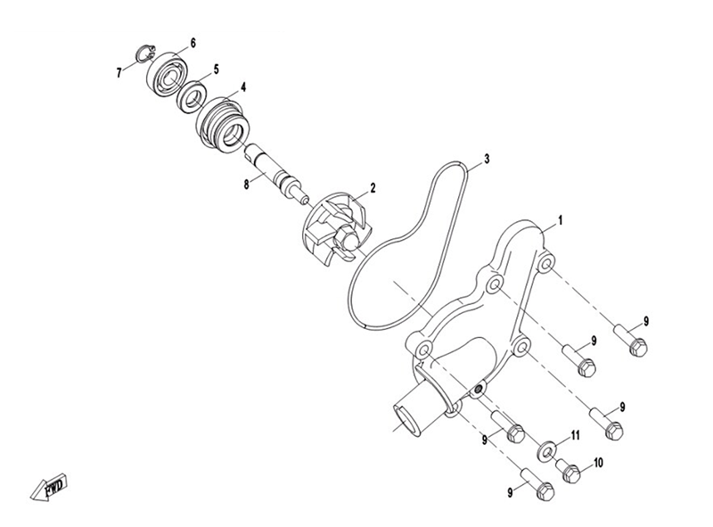 Ersatzteile Wasserpumpe CFMOTO - CForce 450 ONE