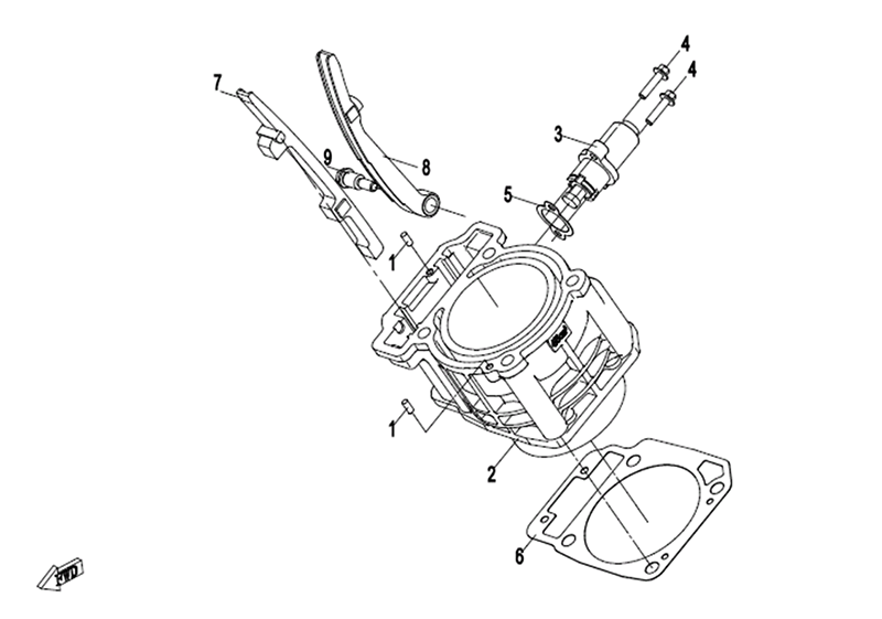 Ersatzteile Zylinder CFMOTO - CForce 450 ONE