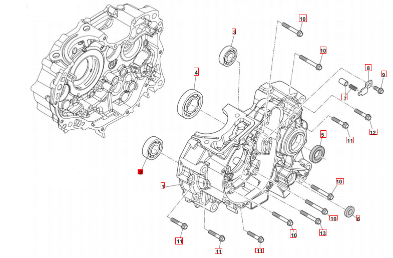 SWM Ace of Spades Euro 4 Motorgehäuse links