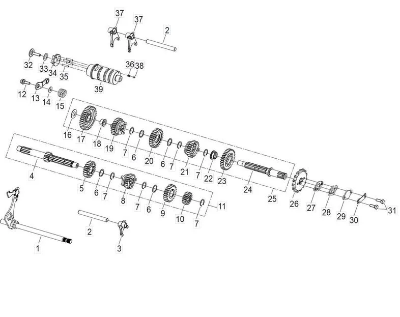 Bn 125- Getriebe