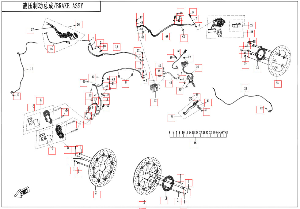 Bremssystem - CFMOTO 675SR-R Euro5+
