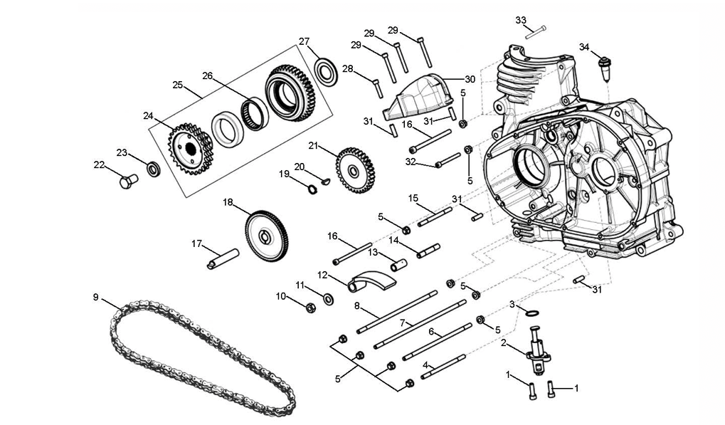 Royal Enfield Bullet Kurbelgehäuseabdeckung Links