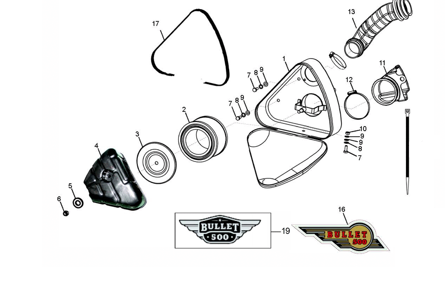 Royal Enfield Bullet Luftfilter