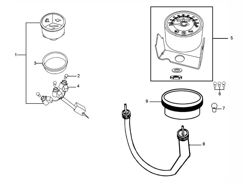 Bullet Tachometer Royal Enfield Bullet Original Tachometer