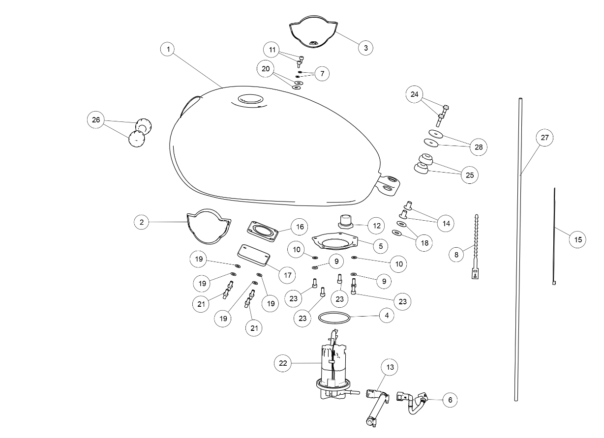 Bullet Trials Kraftstofftank Royal Enfield Bullet Trials Kraftstofftank