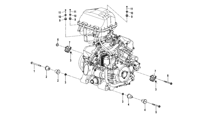 CFMoto CForce 1000 Motorhalter