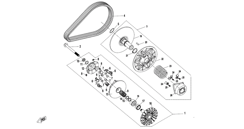 CForce 520 CVT-Getriebe CFMoto CForce 520 CVT-Getriebe