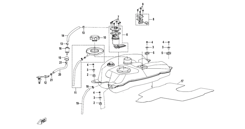 CForce 520 Kraftstofftank CFMoto CForce 520 Kraftstofftank
