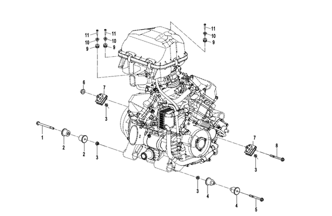 CForce 850 Motoraufhängung CFMoto CForce 850 Motoraufhängung