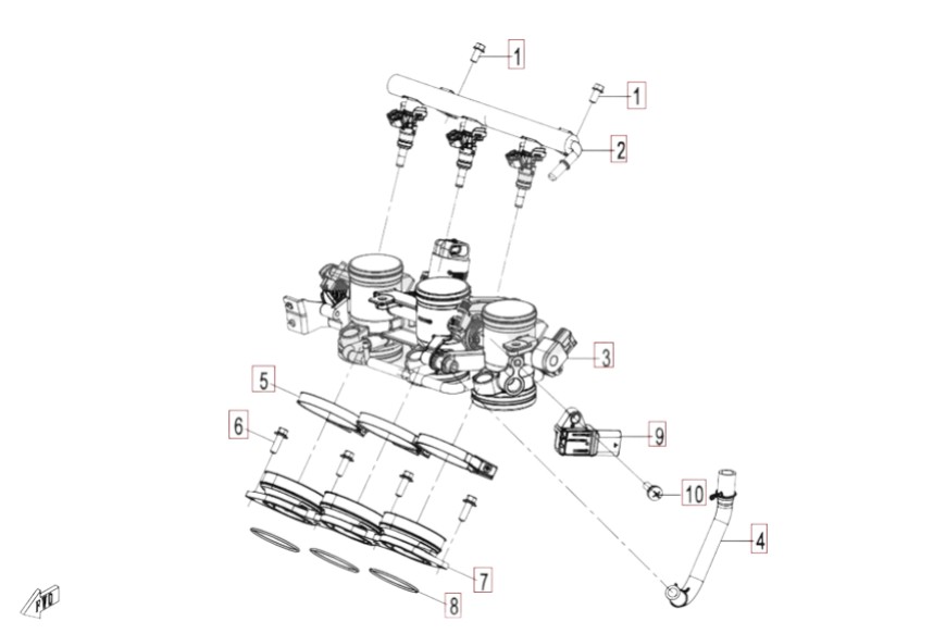 Drosselklappe Einspritzventil - CFMoto 675 SR-R
