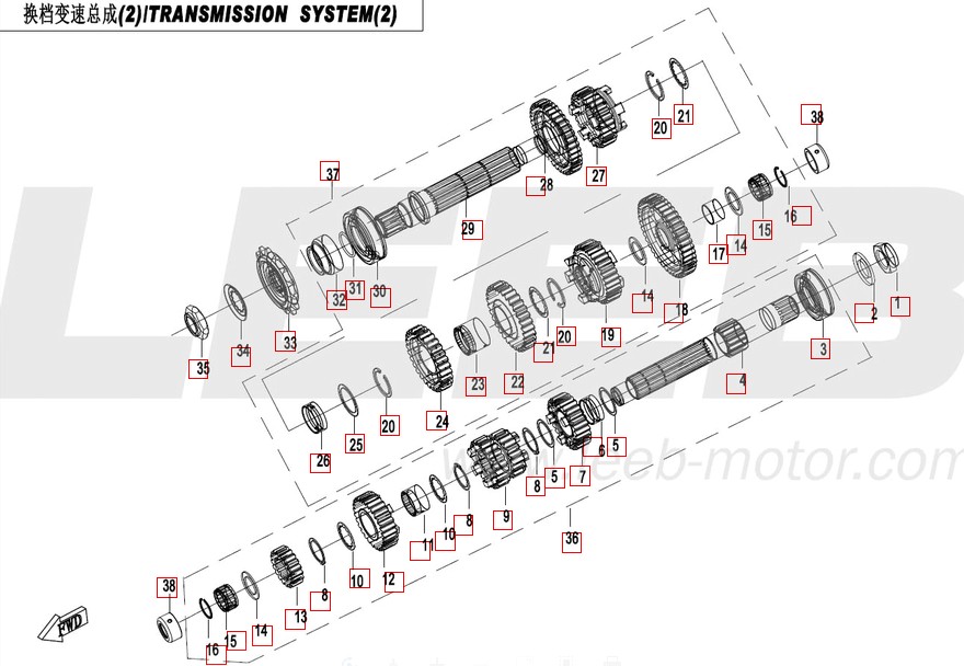 Getriebesystem 2 - CFMOTO 450 MT