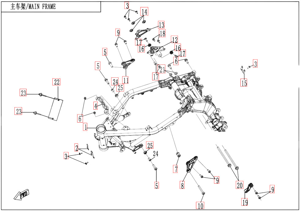 Hauptrahmen - CFMOTO 675SR-R Euro5+