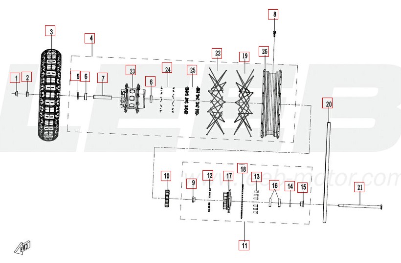 Hinterrad - CFMOTO 450 MT Euro5+
