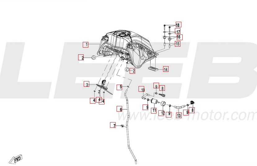 Kraftstofftank - CFMOTO 450 MT Euro5+
