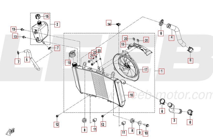 Kühlsystem - CFMOTO 450 MT