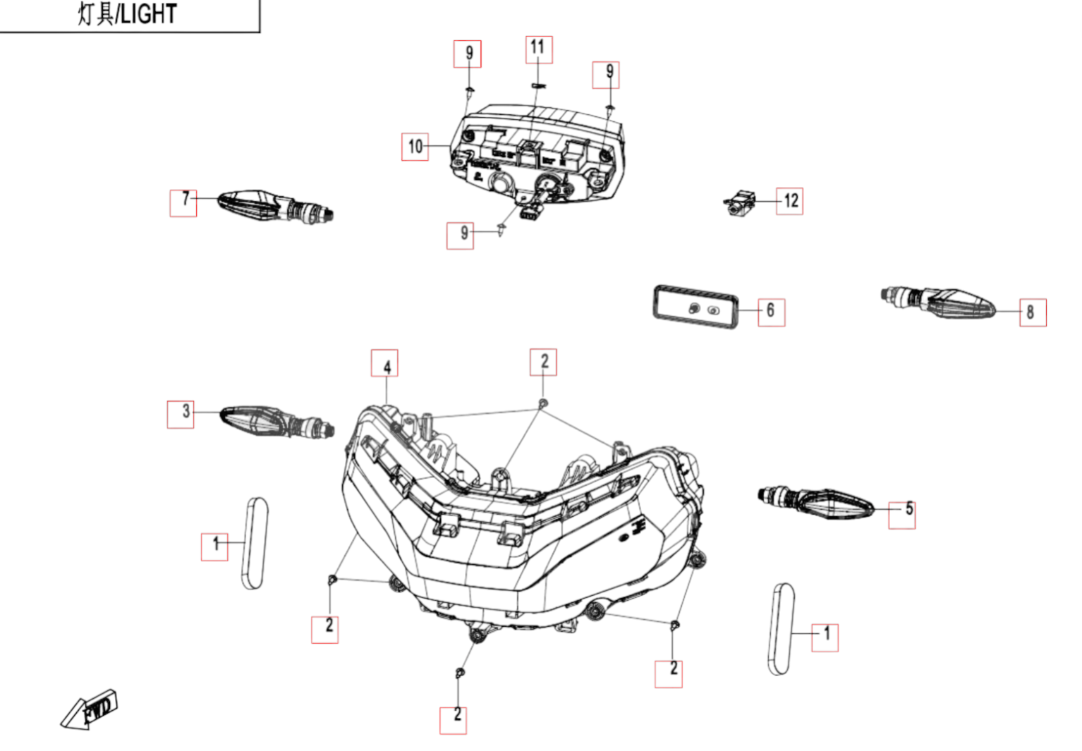 Lampen cfmoto Lampen - CFMOTO 1000 MT-X