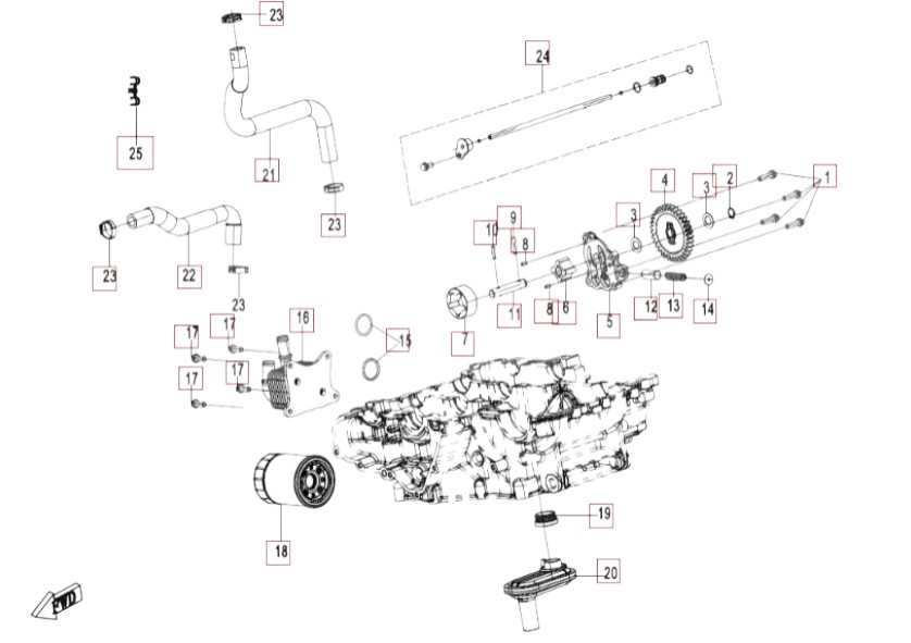 Schmiersystem 675 srr Schmiersystem - CFMoto 675 SR-R