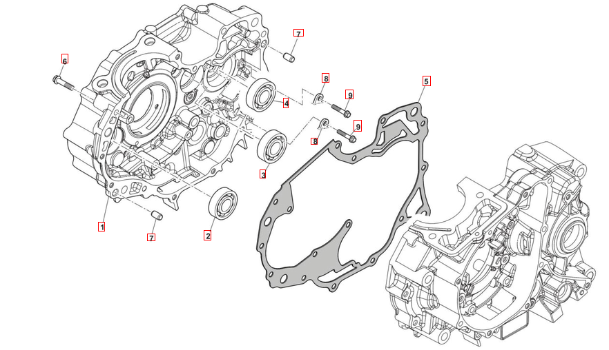 SWM SM125R Motorgehäuse rechts