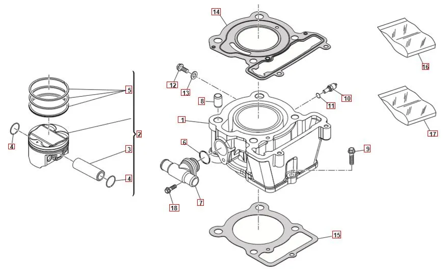 SWM SM125R Zylinder