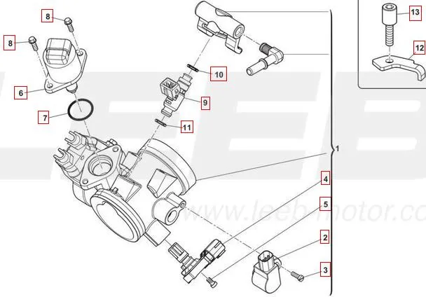 Luftdrosselklappe SWM SM500R E5 Drosselklappenkörper