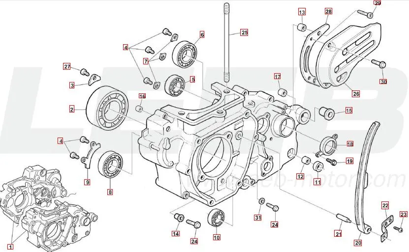 SWM SM500R E5 Motorgehäuse links