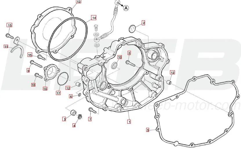 SWM SM500R E5 Motorgehäusedeckel Rechts