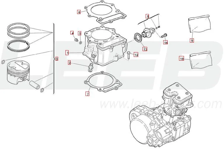 SWM SM500R E5 Zylinder und Kolben