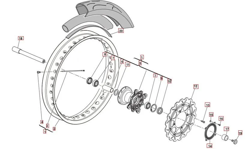 SM500R Euro 4 - Vorderrad