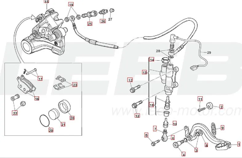 SWM SM500R Hinterradbremse