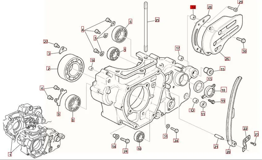 SWM SM500R Motorgehäuse links