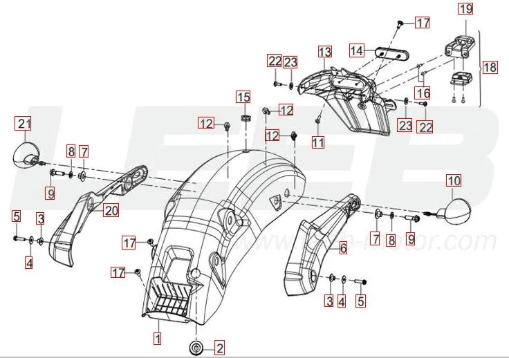 SRV 125 - Kotflügel hinten