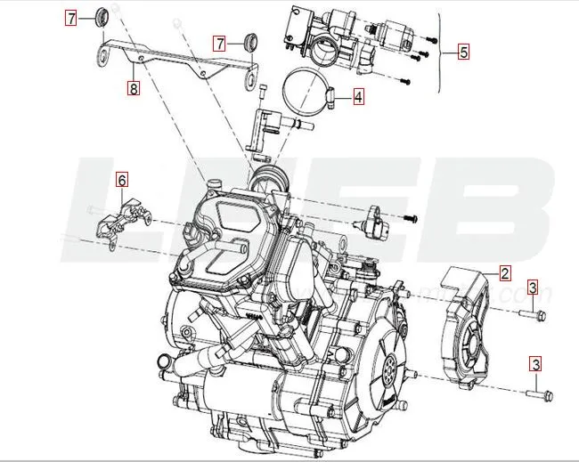 SRV 125 - Motorhalterung SRV 125 - Motorhalterung
