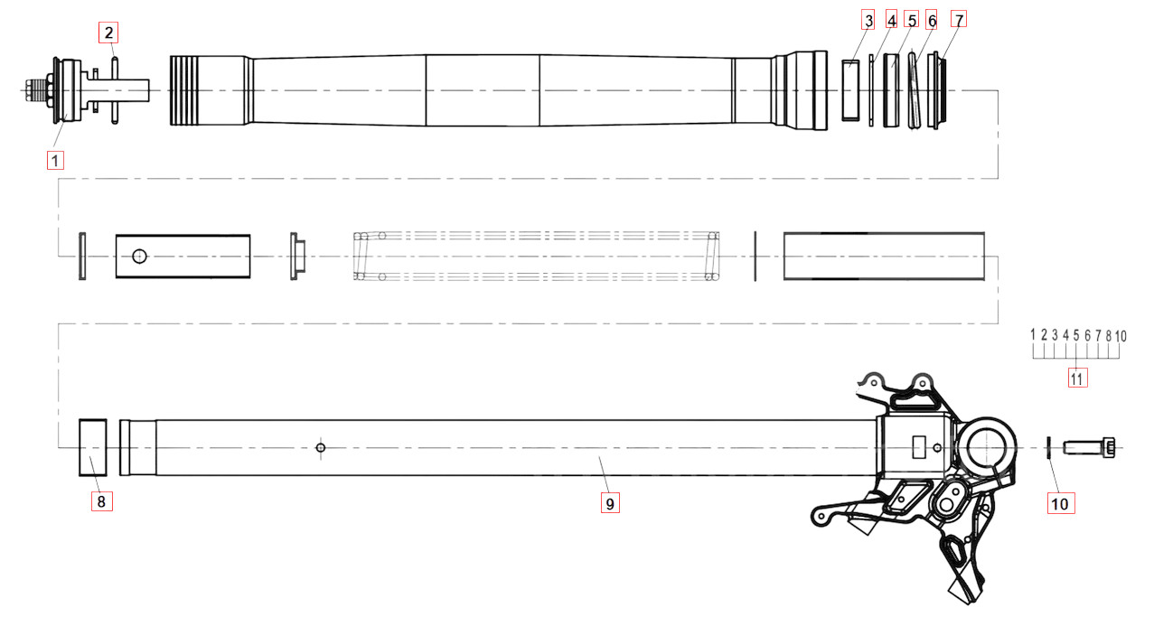 Stoßdämpfer vorne - CFMOTO 675SR-R Euro5+