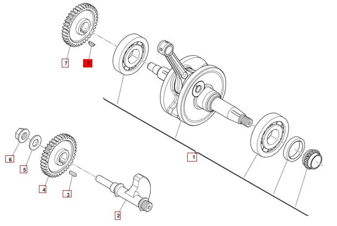 Kurbelwelle SWM Hoku E5 Kurbelwelle