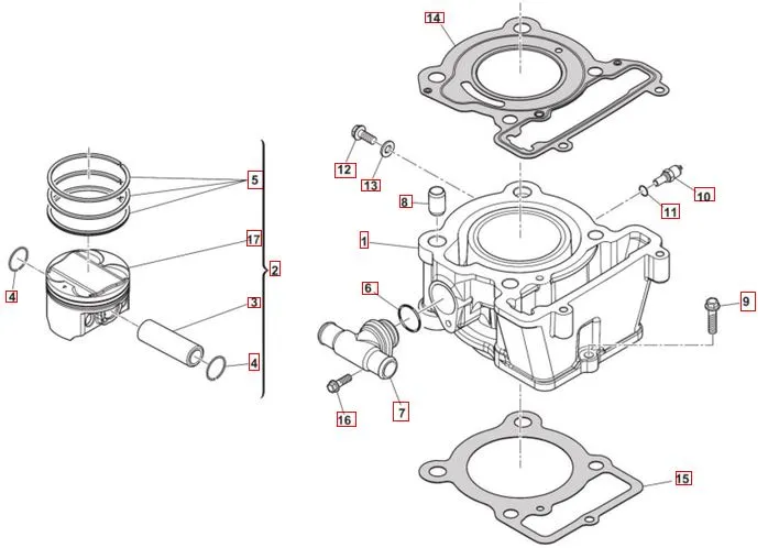 SWM Hoku  E5 Zylinder und Kolben