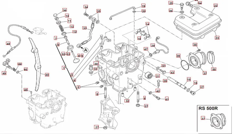 SWM RS 500R E4 Zylinderkopf