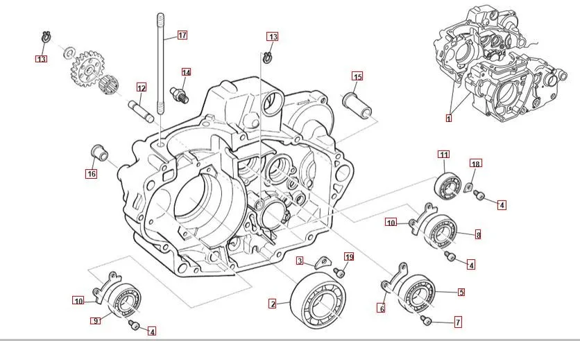 SWM SM 500R Motorgehäuse rechts