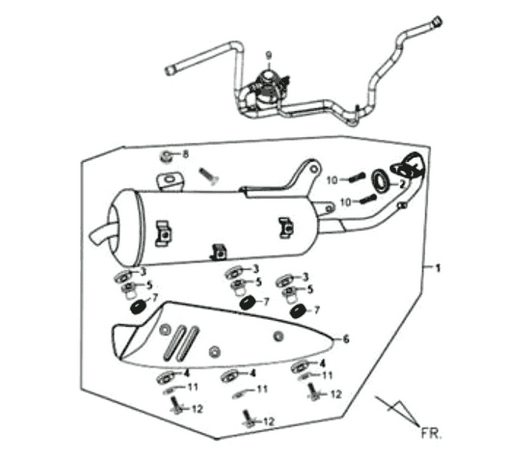 Sym Fiddle II 50 Auspuff