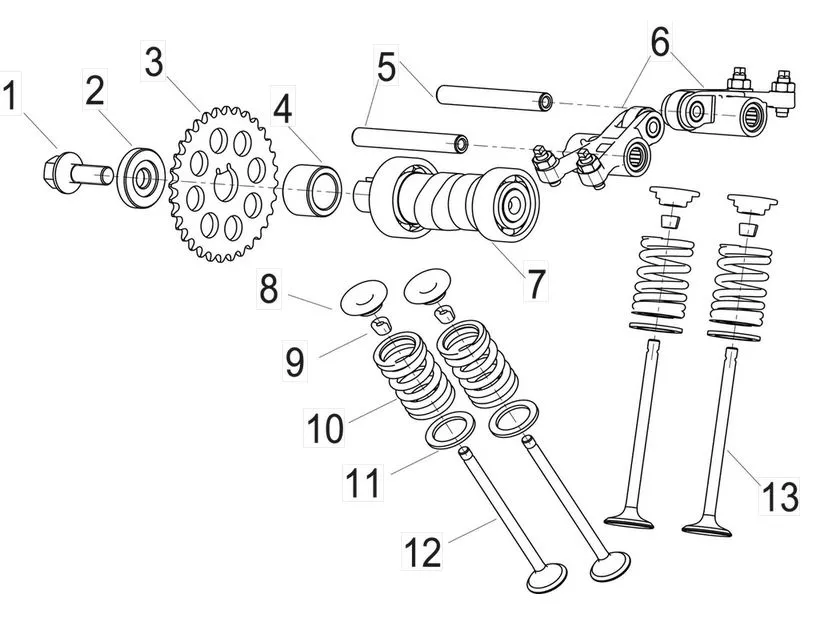 TNT 125 - Ventiltrieb TNT 125 - Ventiltrieb