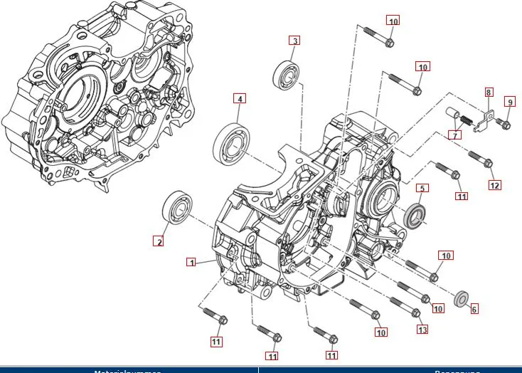 SWM Hoku E5 Motorgehäuse links