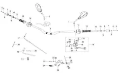 BN 125 - Lenker, Bowdenzüge, Armaturen & Fußbremshebel