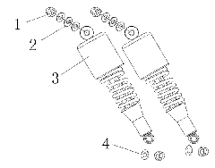 Ersatzteile Dämpfer - Hinten Brixton BX125 - Cromwell 125