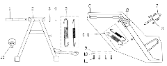 Ersatzteile Hauptständer, Seitenständer Brixton BX125 - Cromwell 125