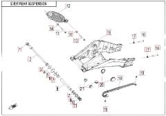 Hinterradaufhängung - CFMOTO 675SR-R Euro5+