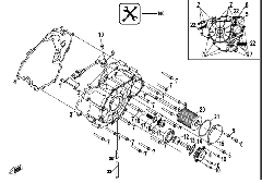 Ersatzteile Kurbelgehäuseabdeckung - Links CFMOTO - CForce 450 ONE